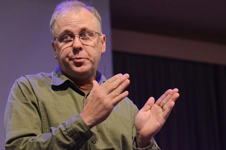 Greg McFadden, pastor of First Baptist Church in Humboldt, speaks in chapel about the importance or worship and how sin, doubt, distractions and spiritual warfare can deter us from having real worship with Christ.   - Photo by Zac Calvert