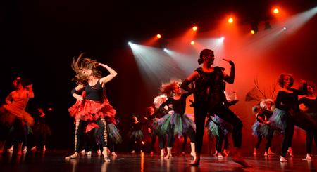 Members of the independent group "Once Upon a Time" perform during the 15th annual Variety Show, hosted by SAC. - Photo by Jacob Moore