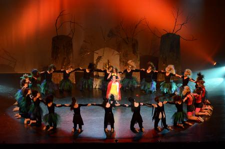 "Once Upon a Time," an independent group, performs in the 15th annual Variety Show. - Photo by Anne Richoux