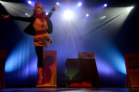 Allison Gooch, senior biology major, performs with Kappa Delta in the 15th annual Variety Show. - Photo by Ebbie Davis