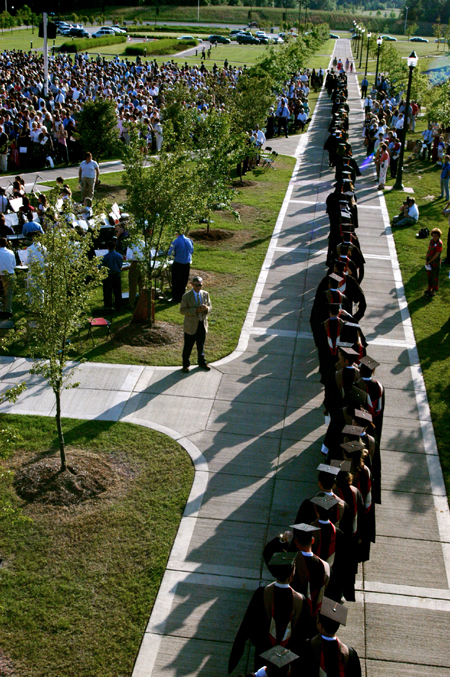 Nearly 370 students from 25 states and 12 countries received degrees during spring commencement. - Photo by Kristen Hiller