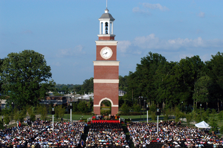 370 graduates and more than 4,500 and friends and family members converged on the West Lawn for spring commencement exercises. - Photo by Kristen Hiller