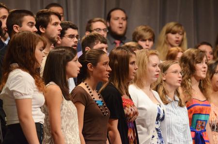 Members of the University Singers perform during Fall Convocation. - Photo by Zac Calvert