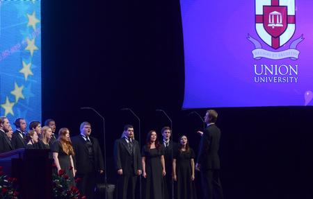 Proclamation conducted by Christopher W. Mathews, chair of the department of music, performed at the 15th Annual Scholarship Banquet.   - Photo by Ebbie Davis
