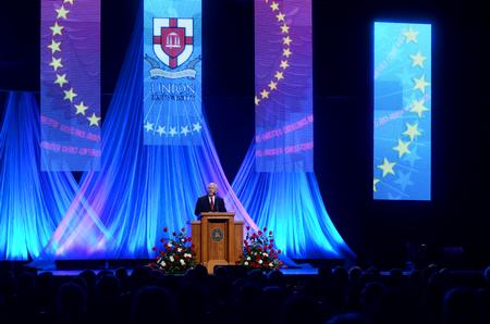 Robert M. Gates, former secretary of defense, addresses the audience at the 15th Annual Scholarship Banquet.   - Photo by Ebbie Davis