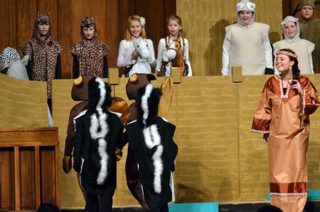 The children from the Community Music Chorus perform "Kyris" during the Benjamin Britten Centennial Celebration performance of "Noah's Flood." - Photo by Morris Abernathy
