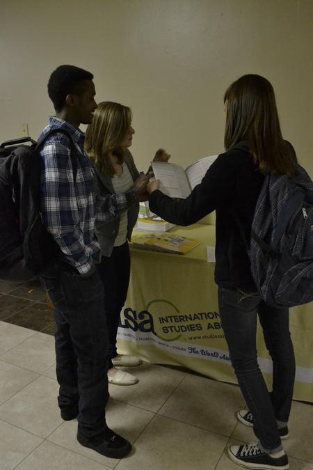 Students participate in an external study fair in the PAC where they learned about different study abroad options available. - Photo by Olivia Wallace