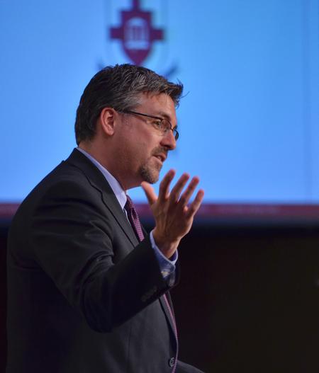 Stephen F. Hayes, a senior writer at The Weekly Standard, contributor to FOX News and author, speaks at Union University March 19 as part of the ongoing Union Forum luncheon lecture series.
 - Photo by Morris Abernathy