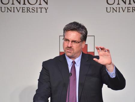 Stephen F. Hayes, a senior writer at The Weekly Standard, contributor to FOX News and author, speaks at Union University March 19 as part of the ongoing Union Forum luncheon lecture series.
 - Photo by Morris Abernathy