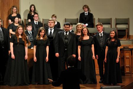 Members of Proclamation sing during the Spring Choral Concert. - Photo by Anne Richoux