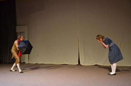 Two students perform in "The Lion, The Witch and The Wardrobe" for the children's play in the G.M. Savage Memorial Chapel. - Photo by Olivia Wallace