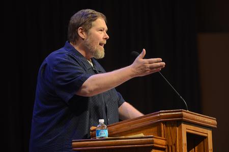 Ben Mitchell, Graves professor of moral philosophy, speaks in chapel about how to receive wisdom from the Lord. - Photo by Matt McDaniel