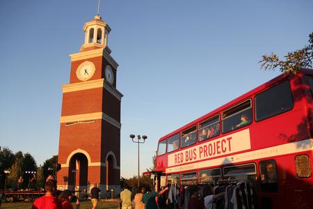 The Red Bus Project comes to Union University for Union Night during Family Weekend. - Photo by Matt McDaniel