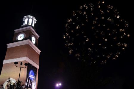 Union Night ends with a fireworks show after the reveal of the new NCAA logo on the Great Lawn.  - Photo by Anne Richoux