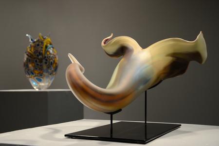 David Patchen, San Francisco-based artist, displays "Details," a collection of glass sculptures, in the Union Art Gallery.  - Photo by Jacob Moore
