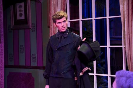 Nick Fleming, junior Christian studies and missions major, performs in "Magic: A Fantastic Comedy," which was directed by David Burke. - Photo by Amanda Rohde