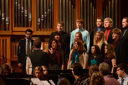 Proclamation performs 'The Servant Song,' a song composed by Ronald Boud in honor of the David and Lanese Dockery.  - Photo by Anne Richoux