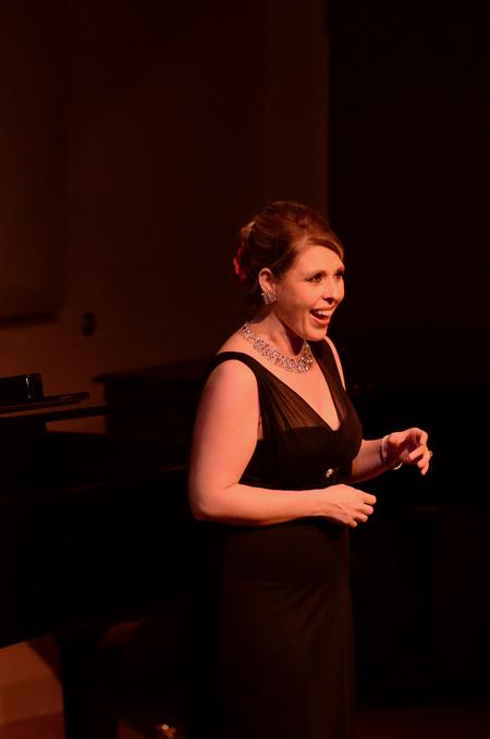 Sabrina Warren performs a faculty voice recital in Hartley Recital Hall.  - Photo by Anne Richoux