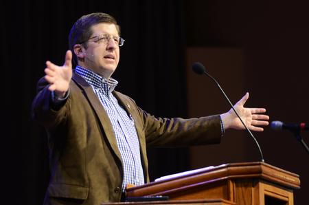 Ray Van Neste, professor of Biblical studies, speaks about how Jesus Christ is the hope for the joy in our lives. - Photo by Matt McDaniel