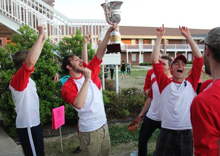 The men of Jarman win the Union Cup at the Union Field Day event presented by Residence Life. - Photo by Matt McDaniel