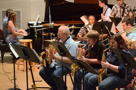 The Jazz Band plays a variety of songs during their concert. - Photo by MiKalla Cotton