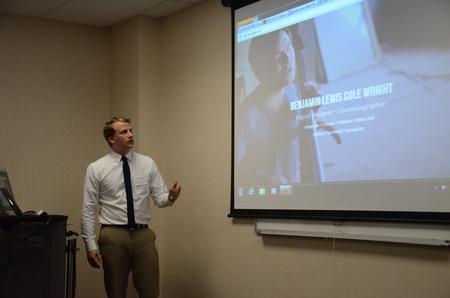 Ben Wright makes his presentation during the 2014 Symposium - Photo by Amanda Rohde