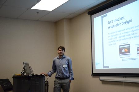 Gabe Farmer makes his presentation during the 2014 Symposium - Photo by Amanda Rohde
