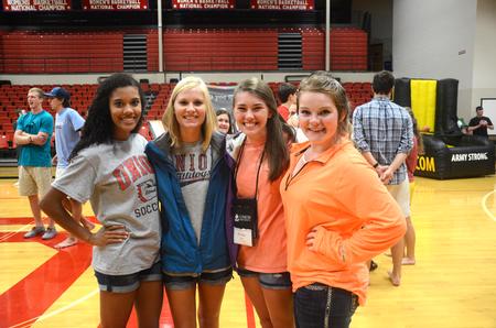 New students enjoy the SAC Focus Fest at the Fred DeLay Gymnasium. - Photo by Meg Rushing