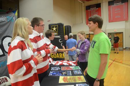 Student Activities Council (SAC) members welcome new students at the SAC Focus Fest. - Photo by Meg Rushing