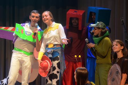 RAs dress up and perform a musical parody of "Toy Story" for new students. - Photo by Amanda Rohde