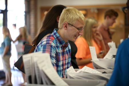 New students check in on move-in day. - Photo by Kristi McMurry Woody