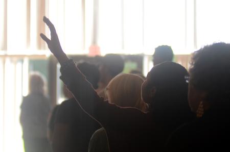 Students sing worship songs in chapel. - Photo by Amanda Rohde