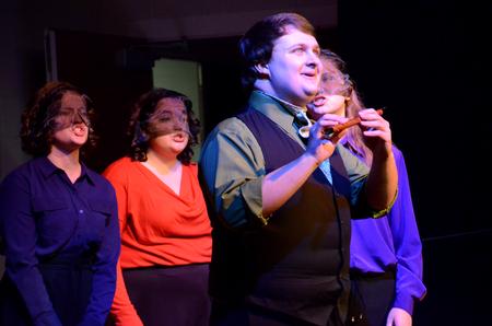 Grace Carbonell, Holly Jackson, Doug May and Anna Meredith perform in an opera workshop in Hartley Recital Hall. - Photo by MiKalla Cotton
