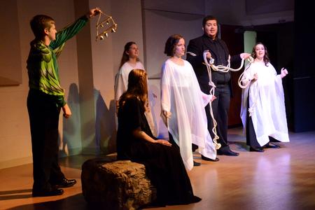 Students perform in The Magic Flute during an opera workshop in Hartley Recital Hall. - Photo by MiKalla Cotton