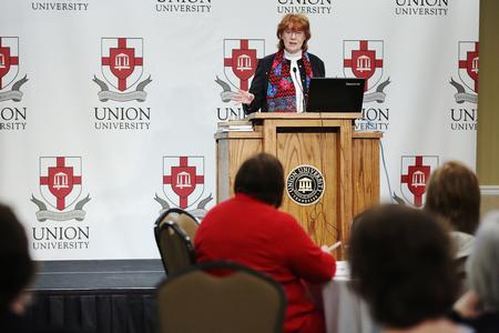 Carolyn Tomlin speaks at the Union Forward Workshop: "Thinking About Writing A Book?" held in the Grant Events Center. - Photo by Kristi McMurry Woody