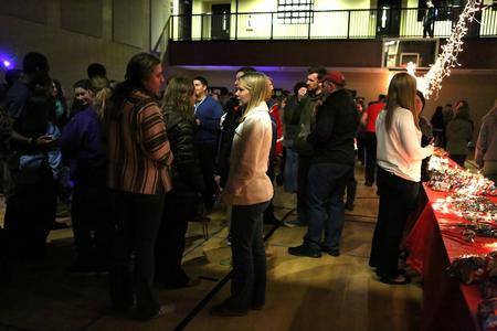 Students gather in the Bowld Student Commons for the annual Holla Back party to kick off the spring semester.  - Photo by Kristi McMurry Woody