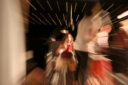 The two percussionists from Family and Friends, Jamie Rios and Ryan Houchens, put a lot of energy into the performance. - Photo by Kristi McMurry Woody