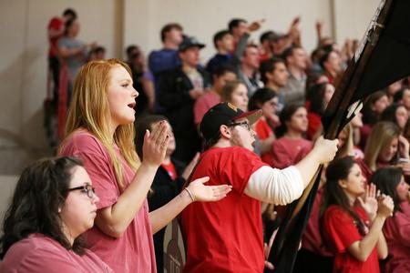 Students cheer for the Lady Bulldogs at the NCAA Division II South Region tournament quarterfinals.  - Photo by Kristi McMurry Woody