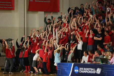 Students cheer for the Lady Bulldogs at the NCAA Division II South Region tournament quarterfinals.  - Photo by Kristi McMurry Woody