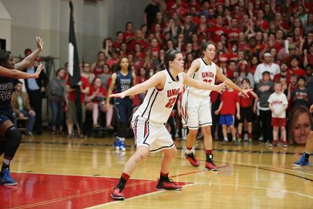 Kelsey Risner plays defense during the NCAA Division II South Region Tournament championship game. - Photo by Kristi McMurry Woody