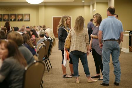 New students and their families gather in the Carl Grant Events Center at the start of the first Summer Registration event.  - Photo by Kristi McMurry Woody
