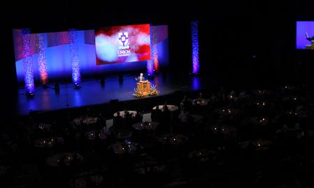 David Brooks, columnist for New York Times, speaks to the audience about the importance of examining the inner state. - Photo by Sol Bee Park