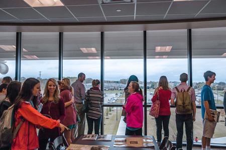 Guests enjoy exploring The Logos during the grand opening. - Photo by David Parks