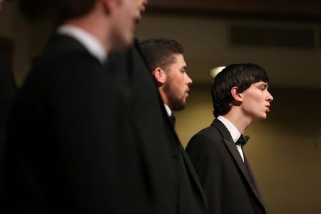 Members of the men's choir perform during the Fall Choral Concert. - Photo by Kristi McMurry Woody