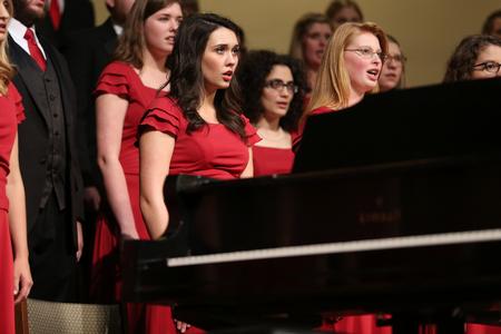 The University Singers perform during the Fall Choral Concert.  - Photo by Kristi McMurry Woody