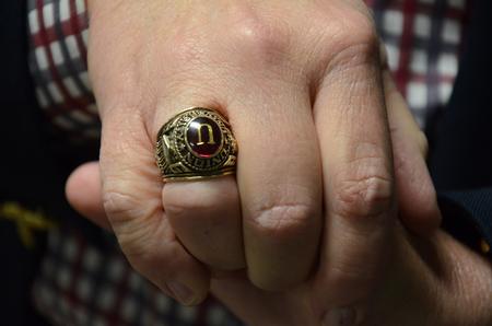 A Union alumnus from the class of 1966 Was proud to show off his graduation ring at the 18th annual McAfee Organ Concert held in the G.M. Savage Memorial Chapel. 
 - Photo by Elizabeth Wilson