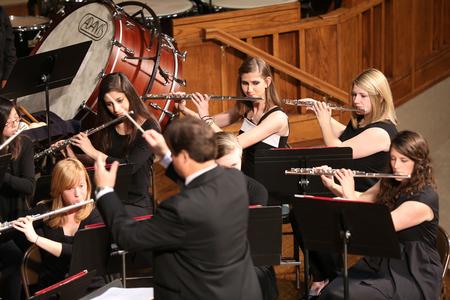 Symphonic Band performs its fall concert in the sanctuary of First Baptist Church. - Photo by Kristi McMurry Woody
