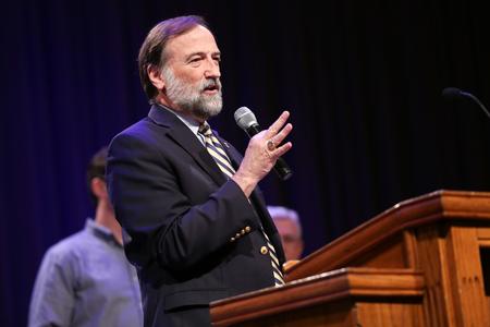 Hal Poe, Charles Colson University Professor of Faith & Culture, introduces his breakout session topic during the West Tennessee Evangelism Rally. - Photo by Kristi McMurry Woody