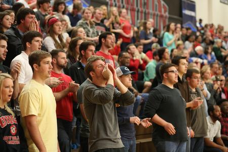 Students cheer on the Lady Bulldogs during a tough game against Tampa in the NCAA DII South Region Tournament. - Photo by Kristi McMurry Woody