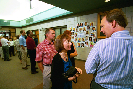 Each year the faculty & staff gather together before the beginning of the school year for a time of fellowship to kick off the new year.  - Photo by Jim Veneman